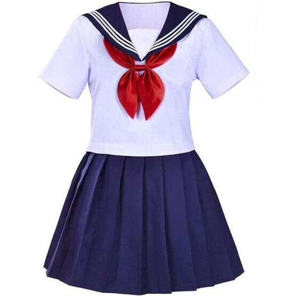 Elibelle Japanese Sailor School Uniform Cosplay Dress with Socks Set Sz‎ 2XL - Picture 1 of 16
